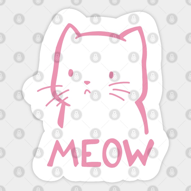 Meow Sticker by valentinahramov